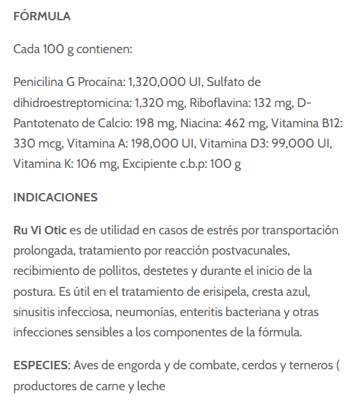 Ru Vi Otic 20 gr (polvo oral)
