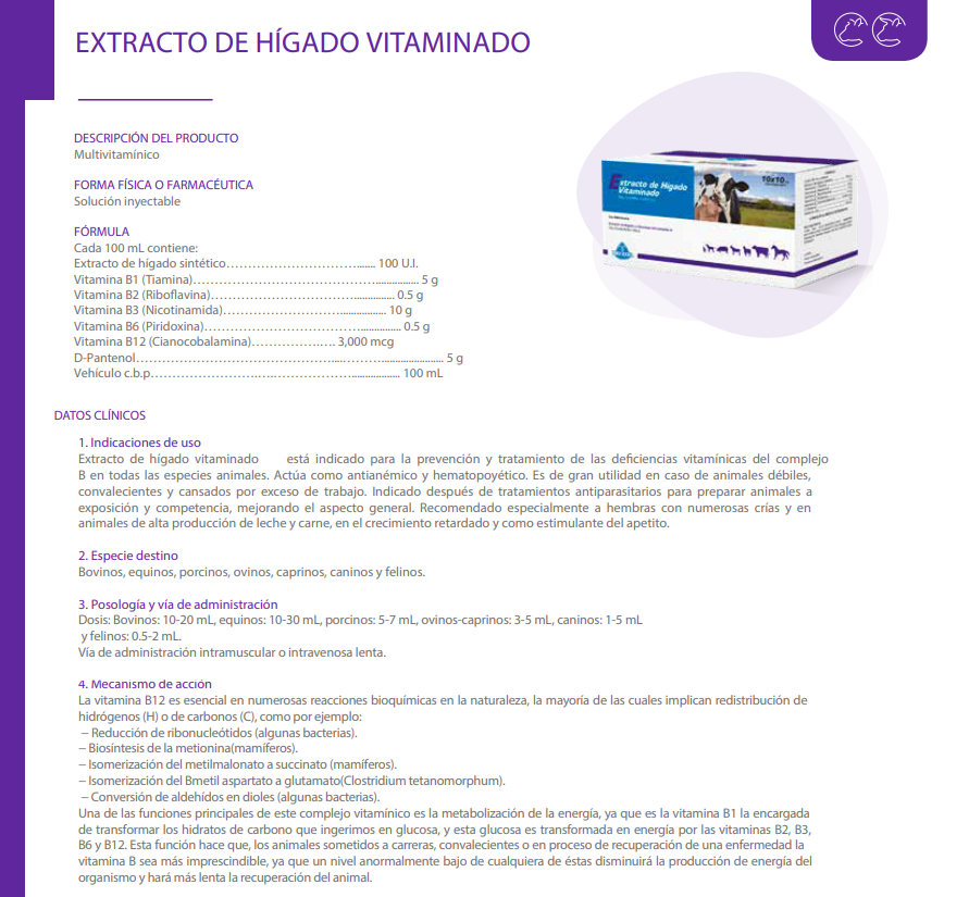 Extracto de hígado vitaminado Biozoo 100mL