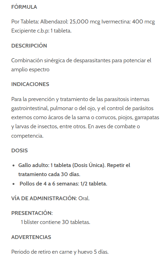 BioVermi Gallo (30 Tabletas)