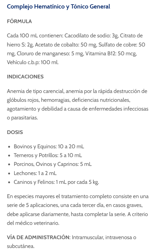 Complejo hematínico y tónico general hemoplex 100mL
