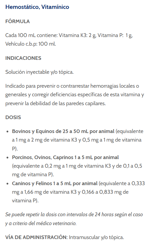 Vitamina K Koagusan de 100mL