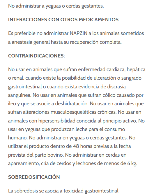 NAPZIN Meglumina de Flunixin 100mL