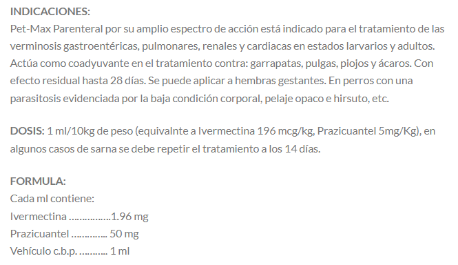 Parenteral Pet Max 20mL