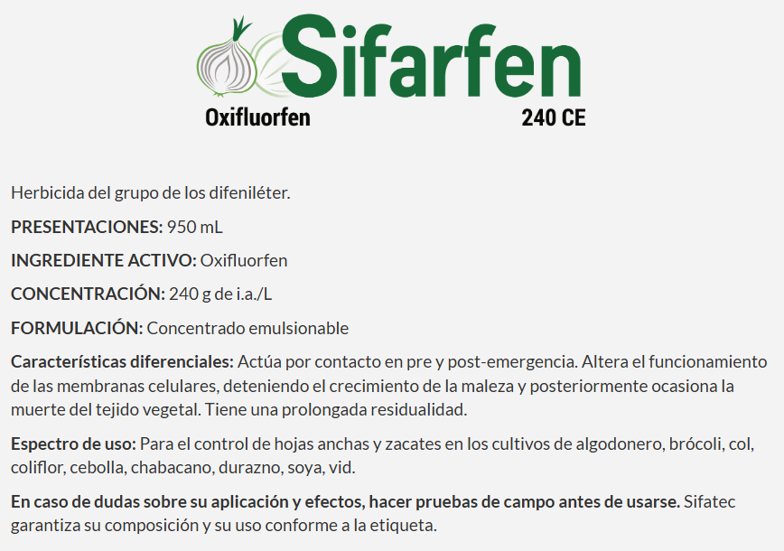 Herbicida Sifarfen 240CE (950mL)