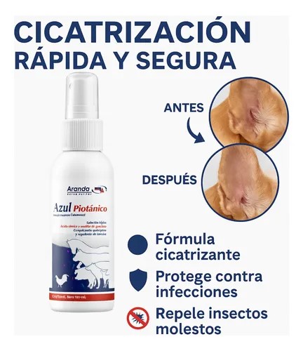Azul Piotánico 120mL (Cicatrizante y Repelente)