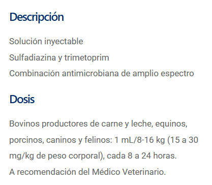 Antimicrobiano de amplio espectro Sulfaprim 100mL
