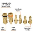 Juego de 4 conectores y 2 coples 1/4" TRUPER