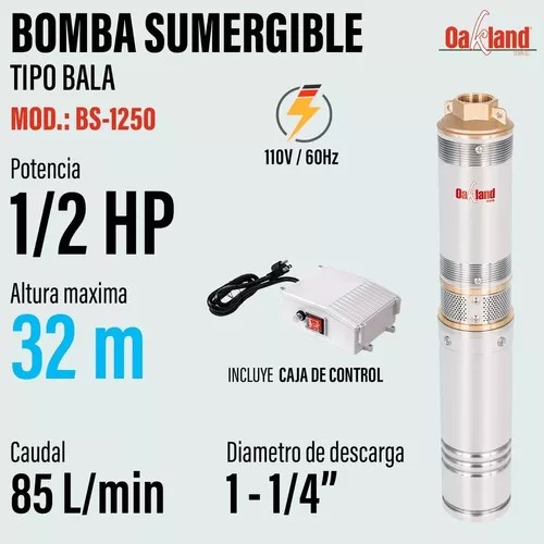 Bomba sumergible OAKLAND ½Hp. 2"