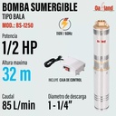 Bomba sumergible OAKLAND ½Hp. 2"