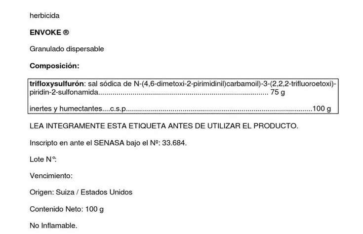 Herbicida Envoke 50g