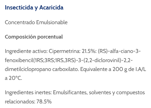 Insecticida Siroco 20 Diablo - Cipermetrina 500mL