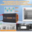 Inversor de onda sinusoidal 5000W 110V con cable y control remoto