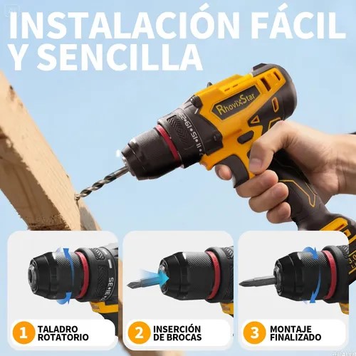 Kit de taladro y atornillador Rhovi Star