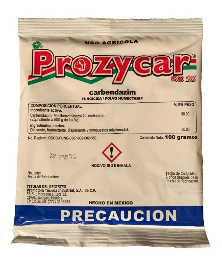 Fungicida Prozycar en polvo 100g (i. a. carbendazim)