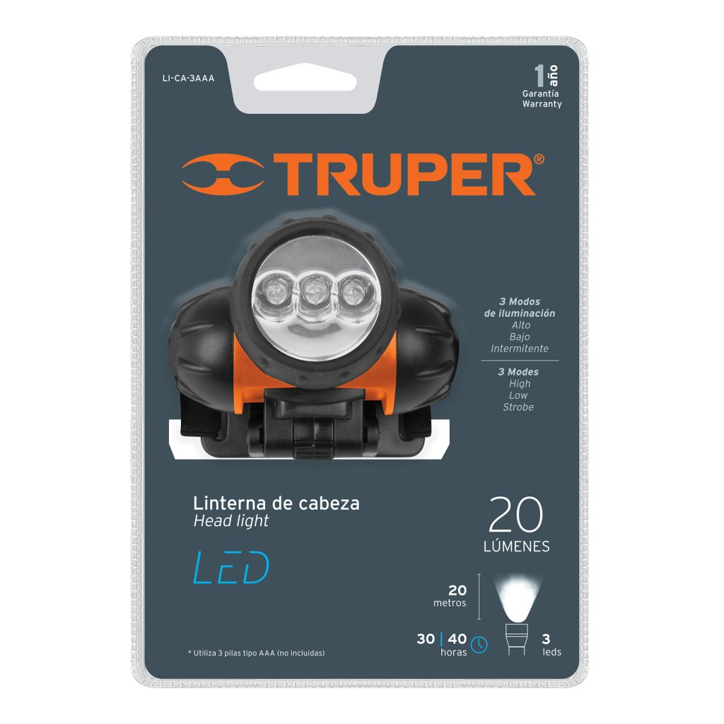 Linterna LED tipo minero TRUPER