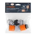 3/4" TRUPER Hose Click Connector Set for Gardening