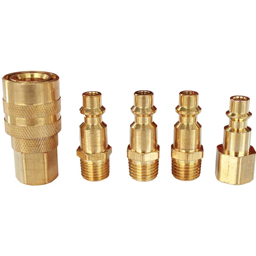 Juego de cople de bronce para aire (5 pc)