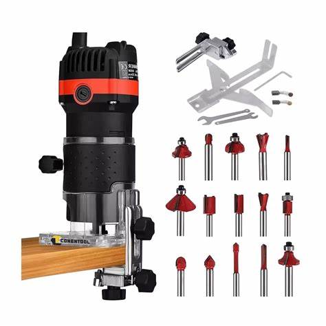 Enrutador y recortador de 800W para madera