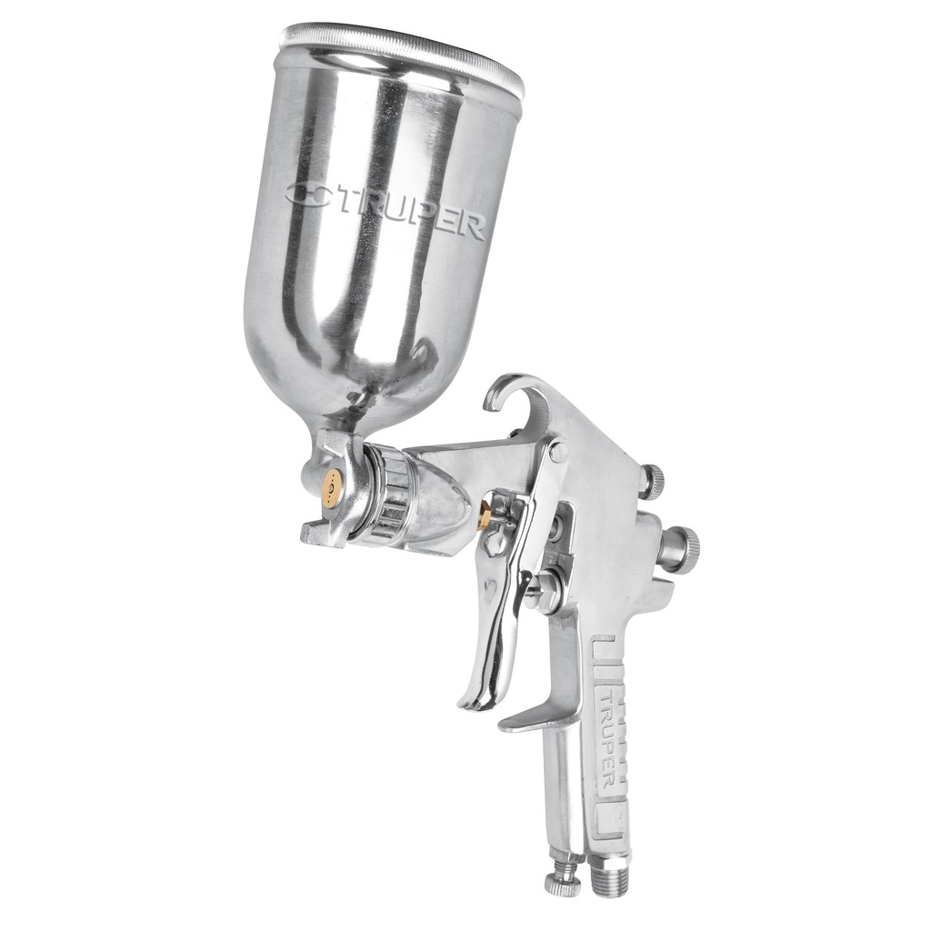 Pistola de gravedad y alta eficiencia. Vaso de aluminio