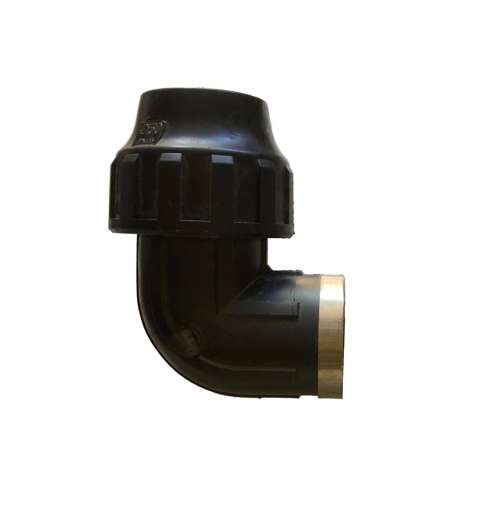 Codo rápido 90° 50mm rosca hembra