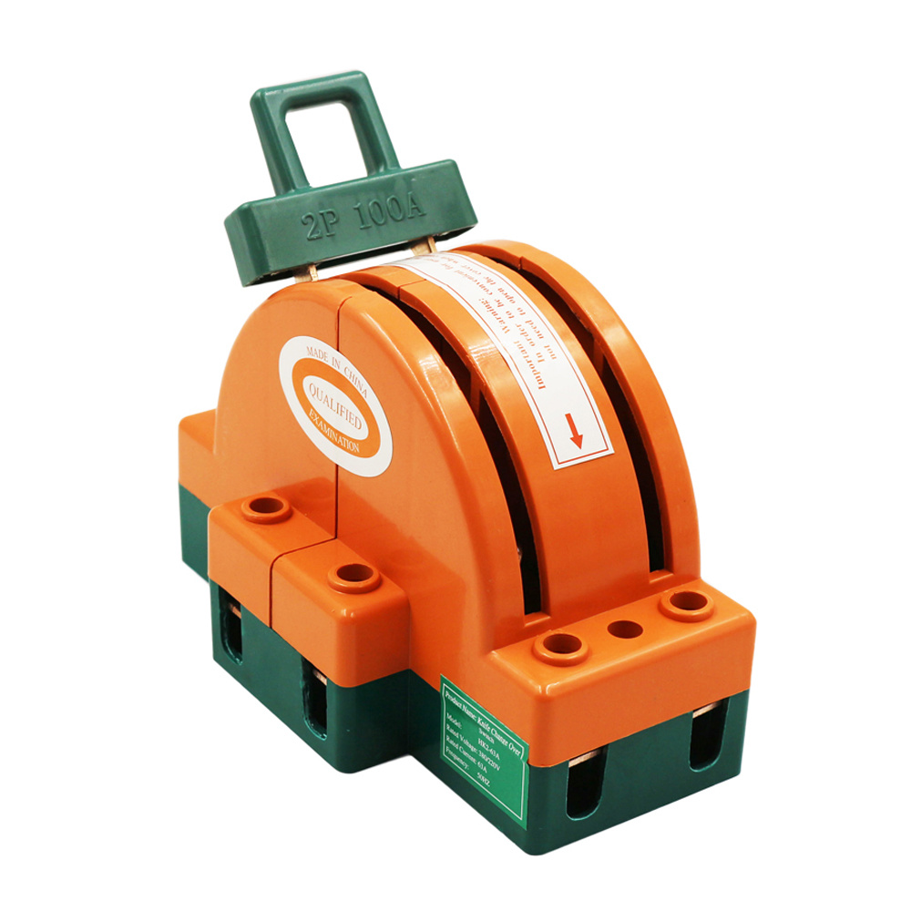 100A 2 Pole Double Throw Electric Brake Knife Switch