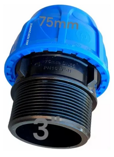 Adaptador rosca macho 75mmx3"