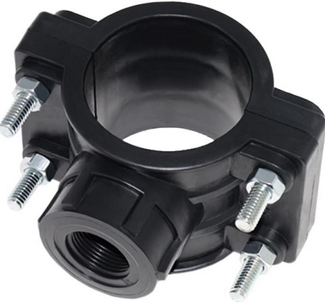50x½" plastic pipe clamp on saddle