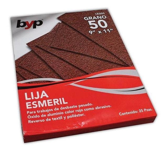 Paquete de lijas esmeril. Grano 50