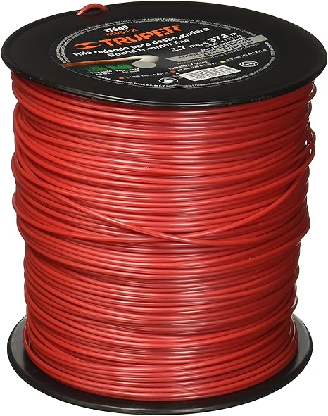 Hilo TRUPER rojo para desbrozadora. 2.7mmx373m