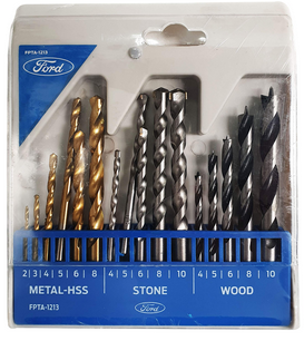 Juego FORD de 16 barrenas para metal, piedra y madera