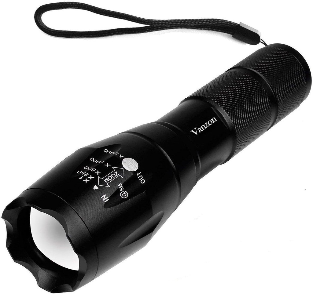 Linterna táctica LED recargable