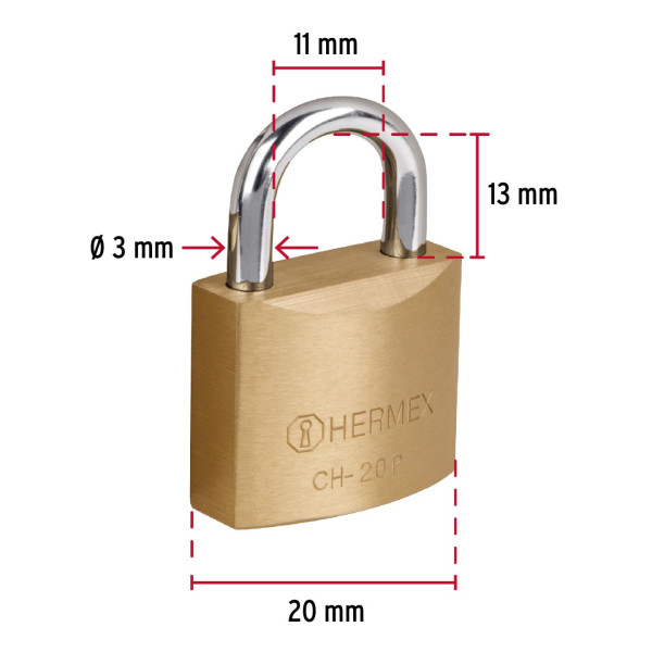 20mm HERMEX padlock