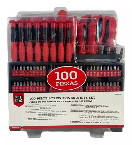 Juego de 100 destornilladores marca SUREBILT