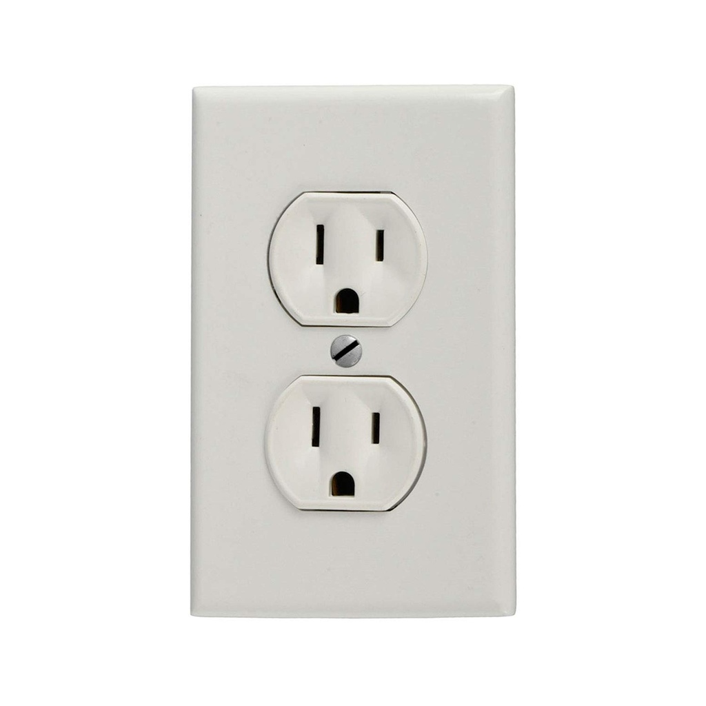 Covered double outlet