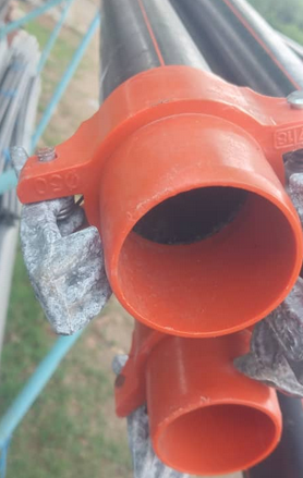 5.8m 50mm Male coupling-Female coupling PE Tube