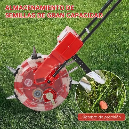 Red Hand Push Seeder Machine