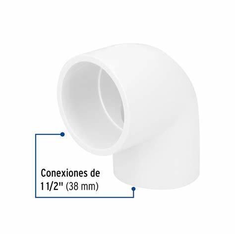Codo 90° PVC hidráulico 1½"