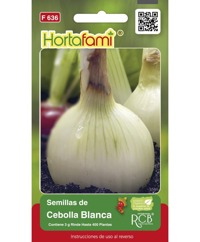 Muestras de semillas de cebolla blanca