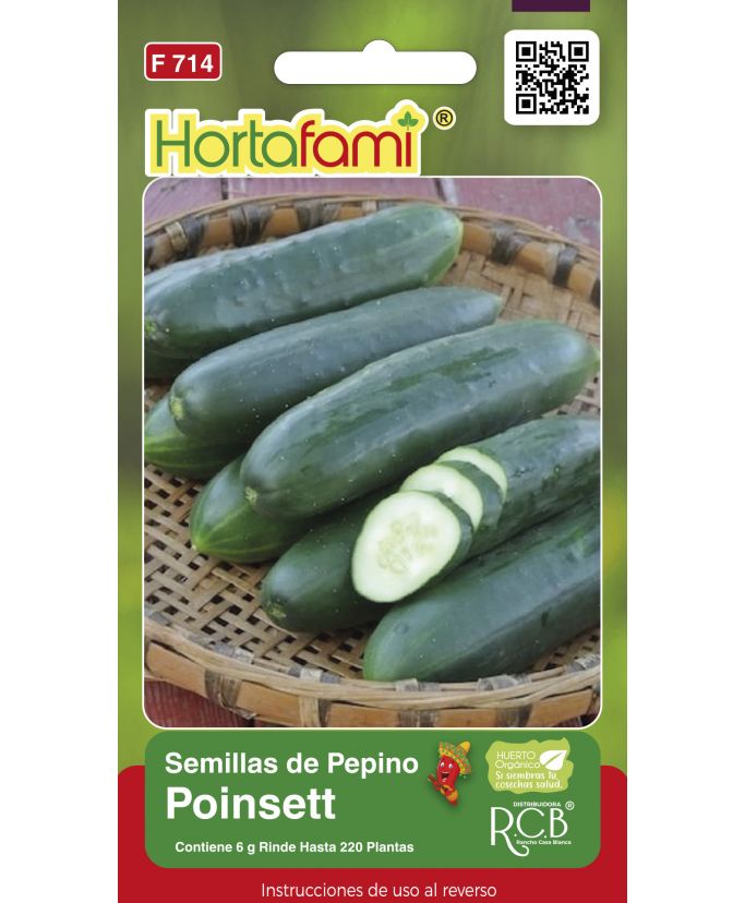 Muestras de semillas de Pepino Poinsett