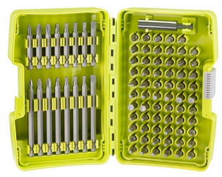 Juego Ryobi de 82 puntas de destornillador