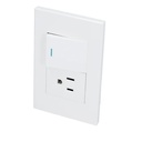 [FLL1626] Dubai Combination switch plate: 1 switch - 1 receptacle