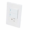 [FLL1627] Dubai Combination switch plate: 2 switch - 1 receptacle