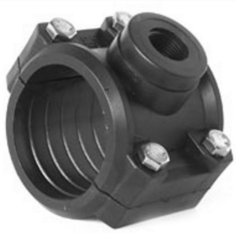 110x½" Plastic Pipe Clamp on Saddle