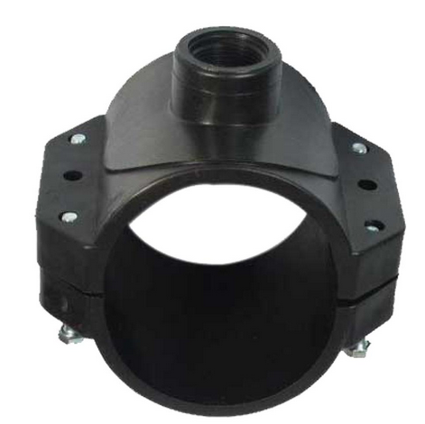 90x1½" Plastic Pipe Clamp on Saddle