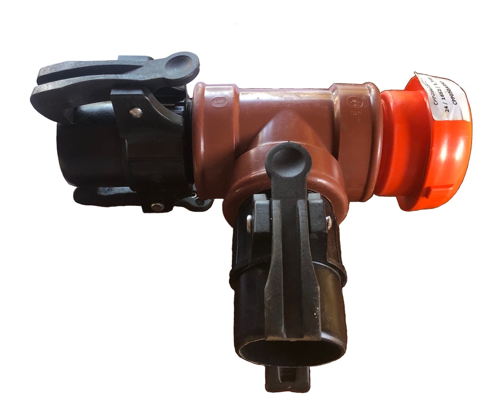 Tee híbrida IPS 1½" con acoples COVERLINE