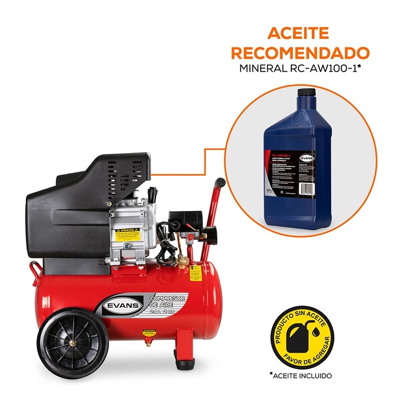 Compresor coaxial monofásico EVANS 2HP 24L