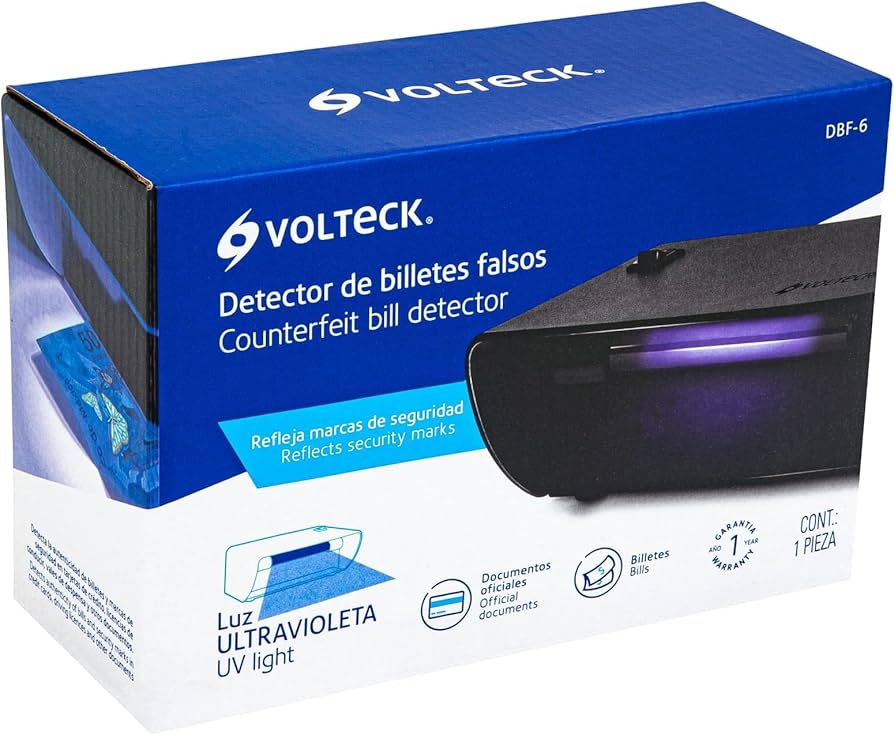 Detector de billetes falsos VOLTECK. 4W