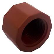 Tapón hembra con rosca PVC 1/2" marrón