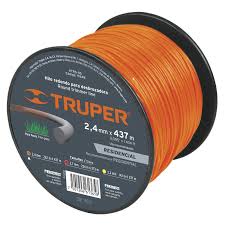 Cono hilo TRUPER para desbrozadora 437m 2,4mm anaranjado