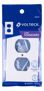 Placa Duplex Volteck  ABS línea Standard  (40241 PPDO-SB)